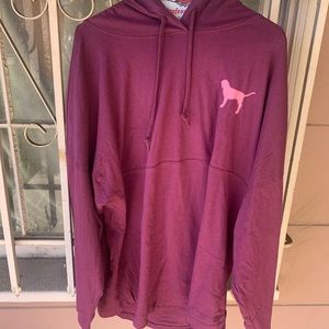 Pink long sleeve burgundy pull over. NWT.